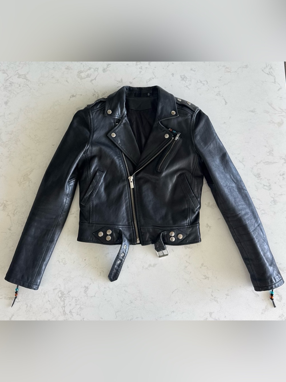 BLK DNM Black Leather Jacket 1 Size XS NWOT